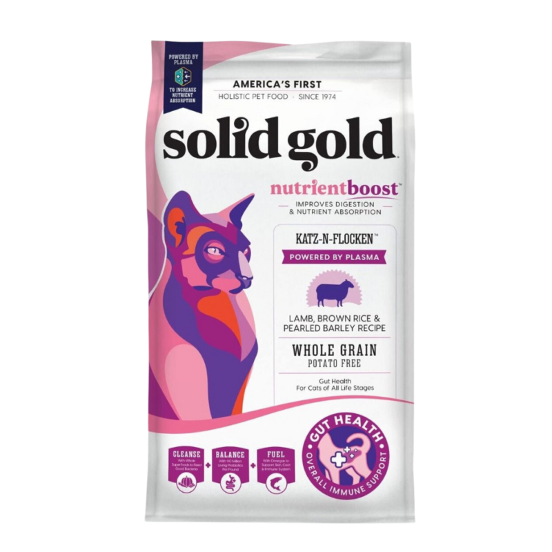 Solid Gold Katz N Flocken Lamb & Brown Rice Recipe with Pearled Barley Whole Grain for Cats 1.81kg